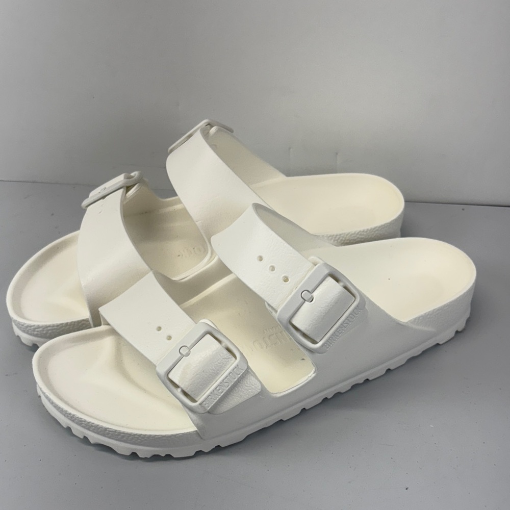Birkenstock Arizona Essentials EVA Sandals Womens 37 US 6 6.5 Eggshell White